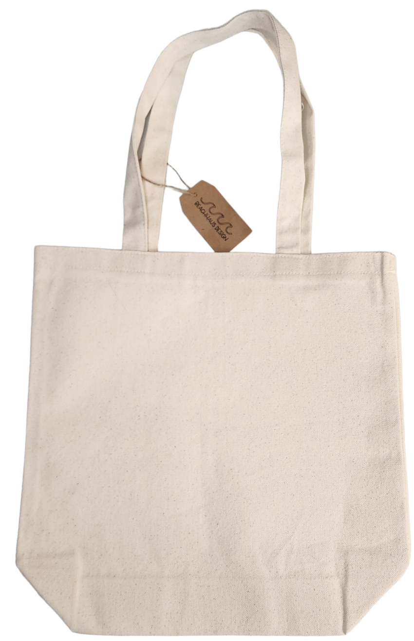 Palm Trees Ocean Breeze Sparkle 13x13 Natural Canvas Tote Bag