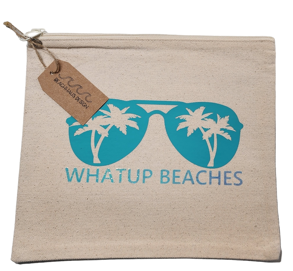 WHATUP BEACHES Canvas Accessories Bag