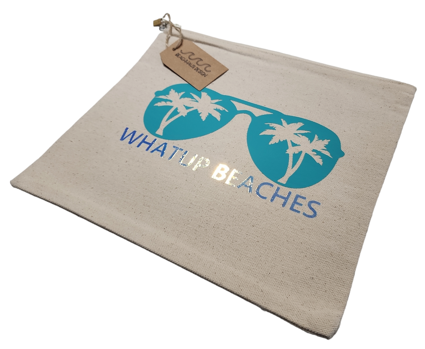 WHATUP BEACHES Canvas Accessories Bag
