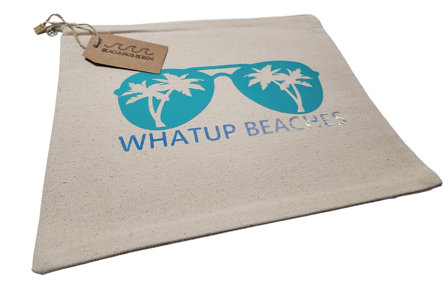WHATUP BEACHES Canvas Accessories Bag